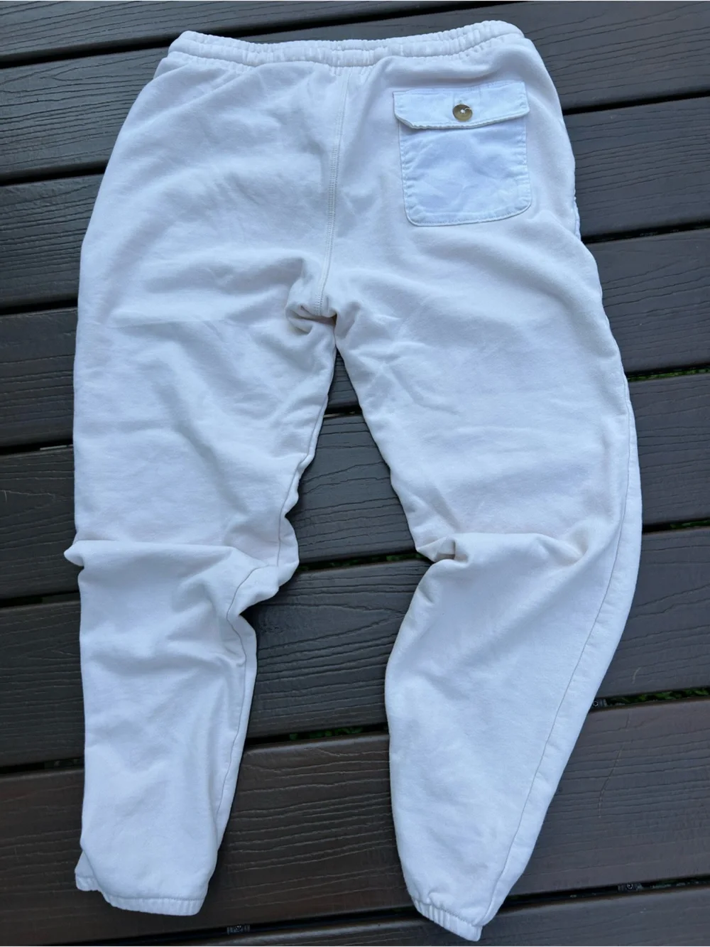 American Eagle Outfitters Cream Quilted Jogger Pants